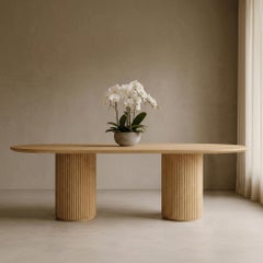 Mesa de comedor Ashi - Mesa de comedor minimalista y escultural de roble