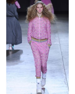 ASHISH Fall 2014 RUNWAY Pink Lace and Sequin Jogger Pants