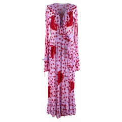 ashish heart dress Ashish Lilac Silk Chiffon Heart Embellished Wrap Dress - US 8