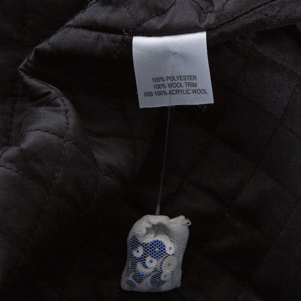 Black Ashish Navy Blue & White Sequin Embellished Button Front Jacket M For Sale