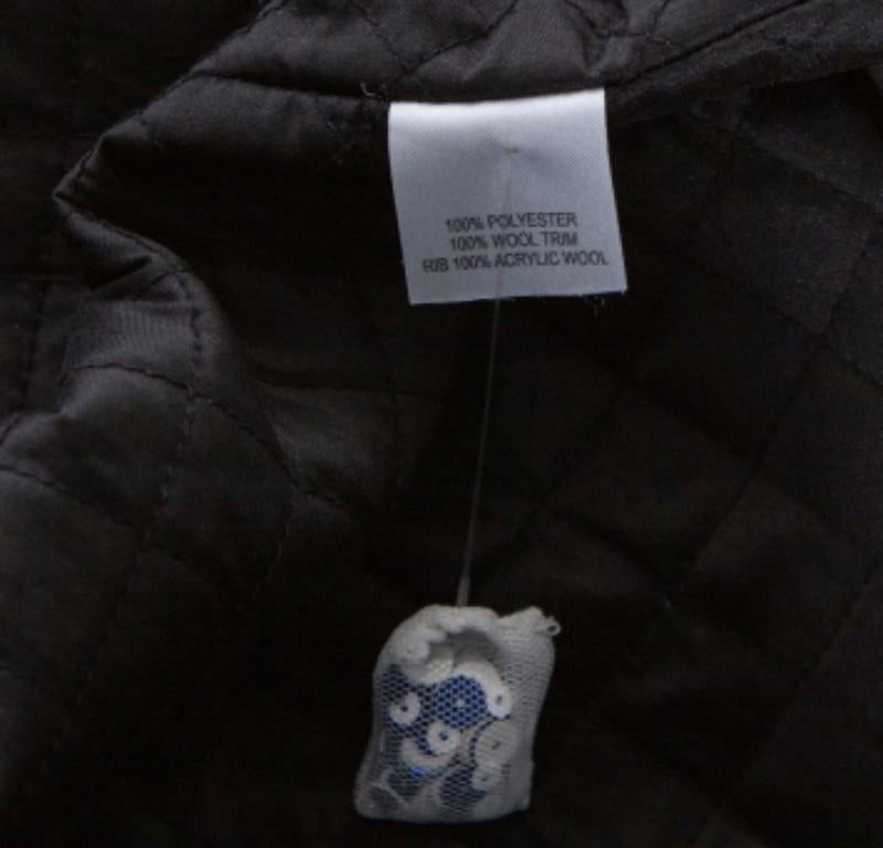 Ashish Navy Blue & White Sequin Embellished Button Front Jacket M For Sale 1