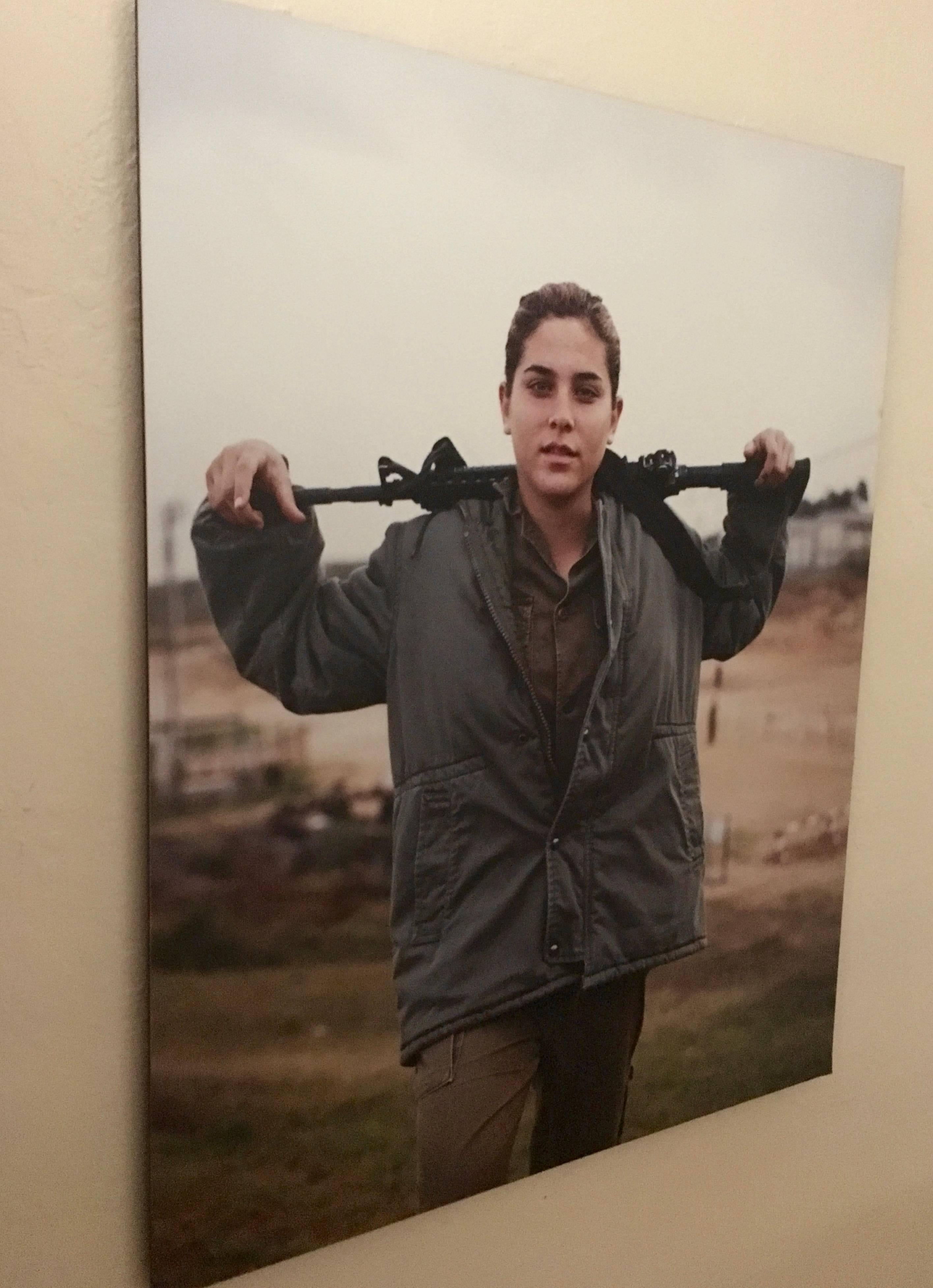 WOMEN OF THE IDF Large color Photograph LITAL - Brown Portrait Photograph by Ashkan Sahihi
