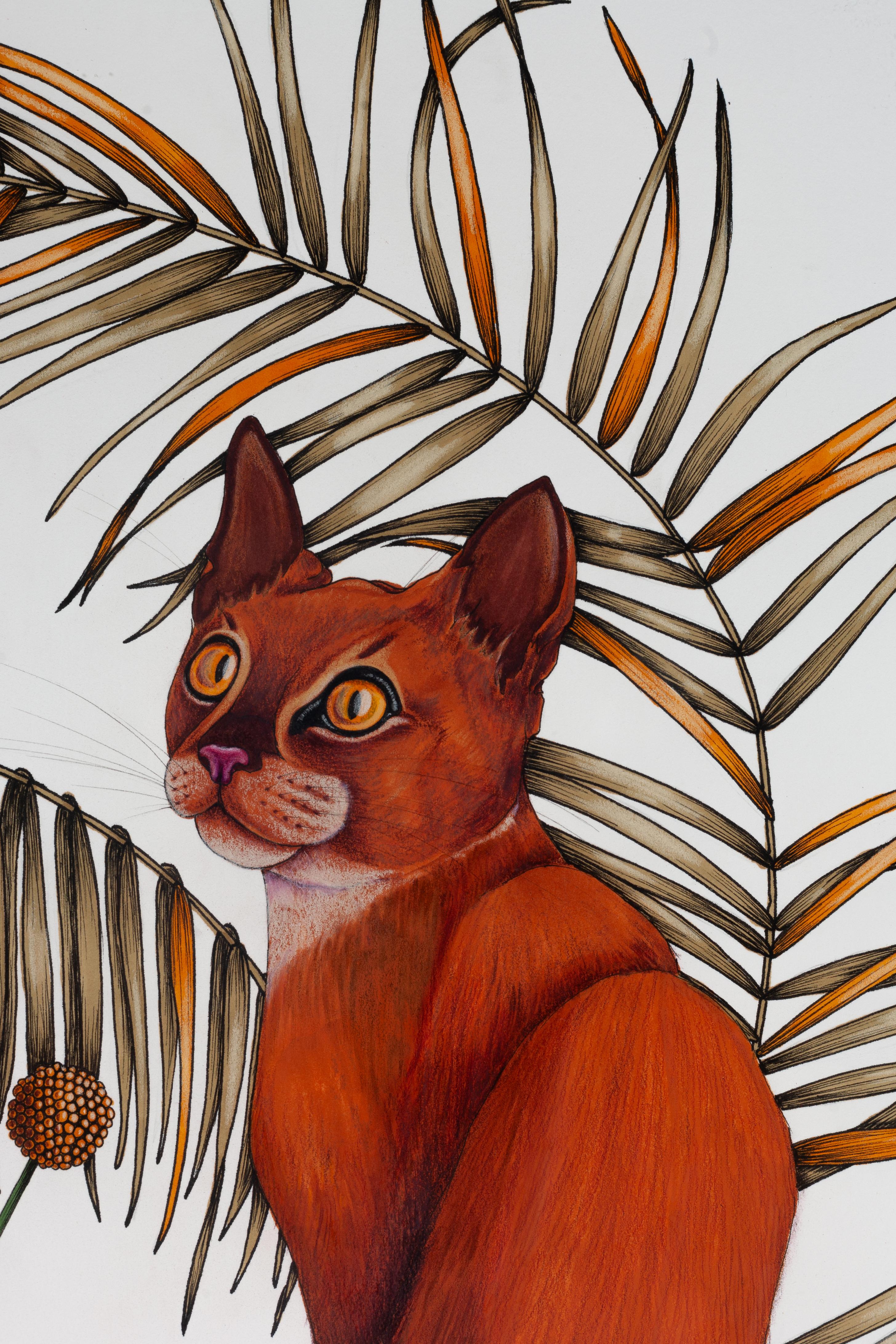 Ingwer-Katze (Amerikanischer Realismus), Painting, von Ashlee Selburg