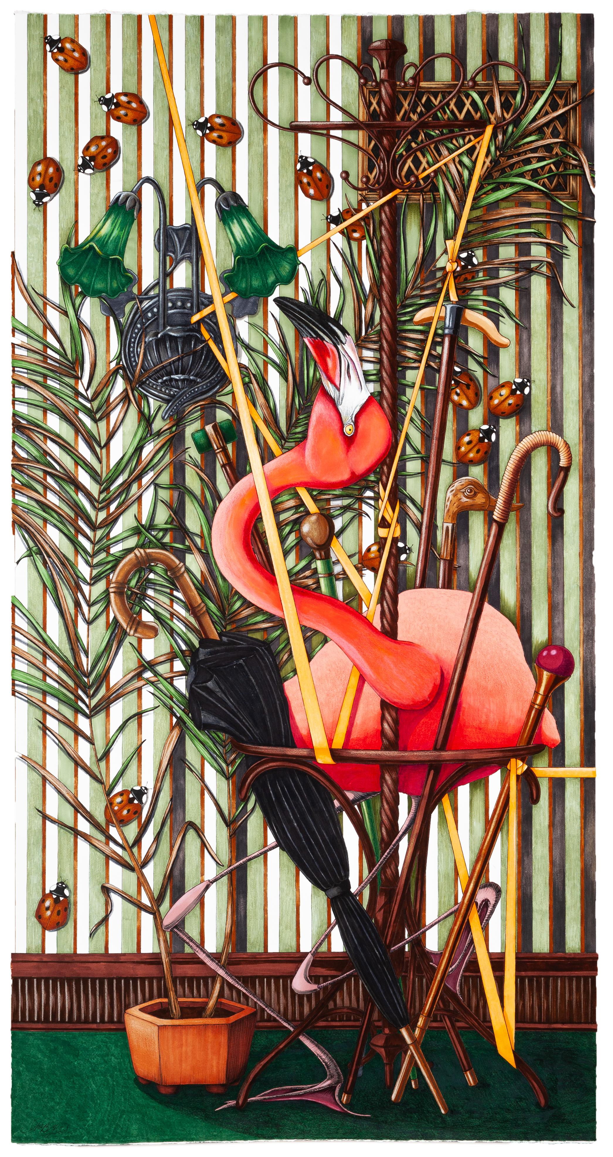 Ashlee Selburg Animal Painting – Schirmständer