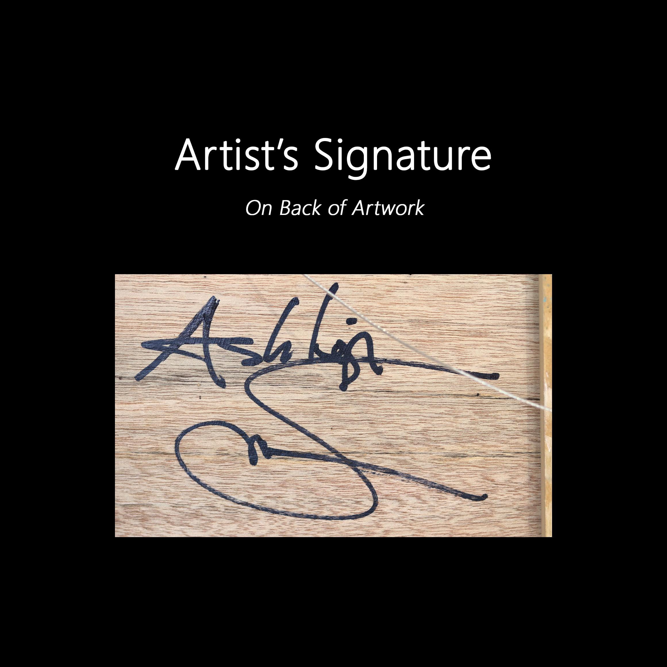 Birds of Paradise Lost - Round Abstract Colorful Mixed Media Artwork on Wood For Sale 4