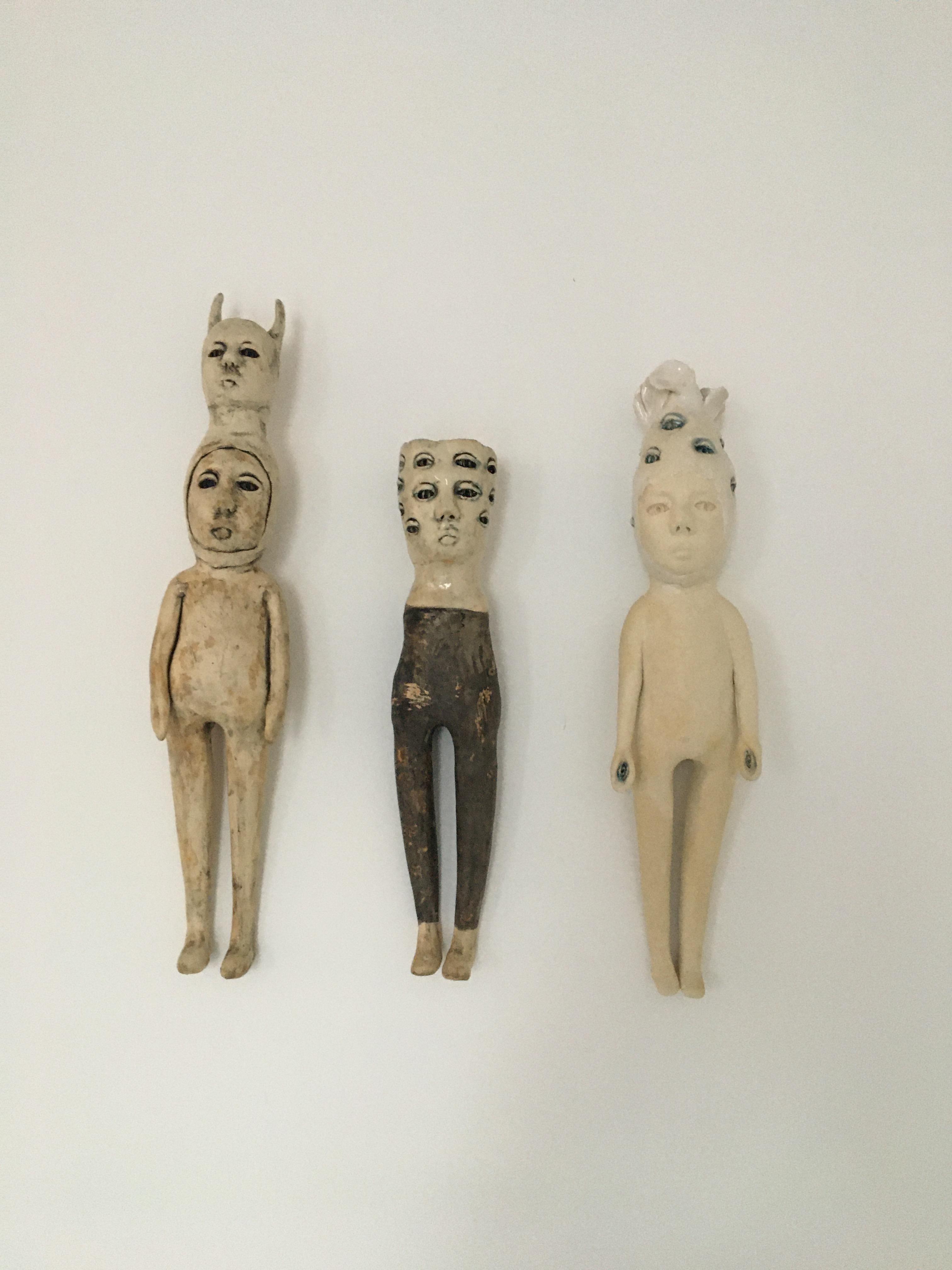 Hängeskulpturen aus Keramik: ''Seek & friends''
