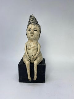 Figurative Ceramic Sculpture: 'I Just Can't Get Him Off My Mind'