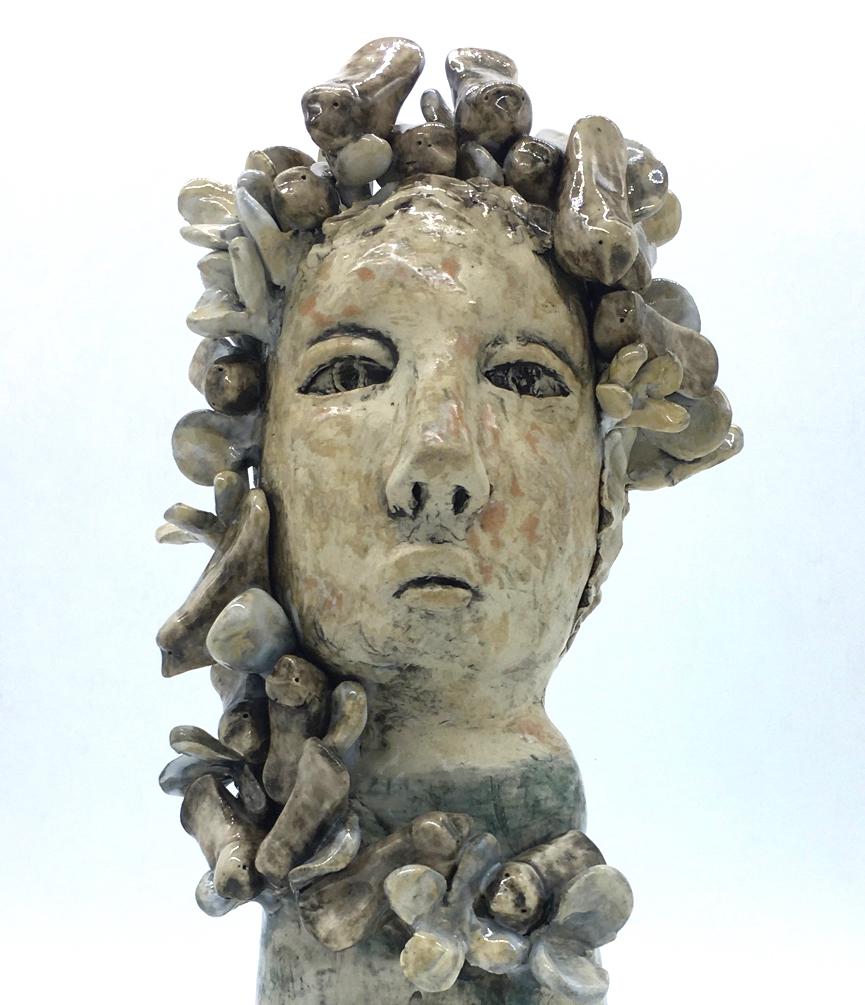 Figurative ceramic sculpture: 'It was time they came home' - Sculpture by Ashley Benton