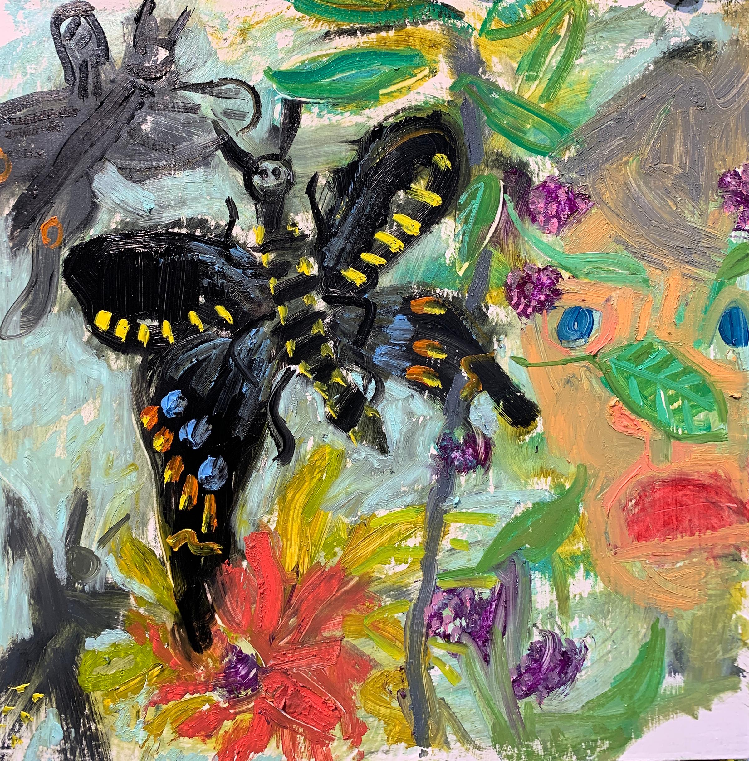 The Friendly Butterfly - Painting by Ashley Norwood Cooper