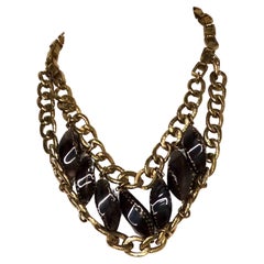 Ashley Pittman - Collana con perline e catene d'oro A Link