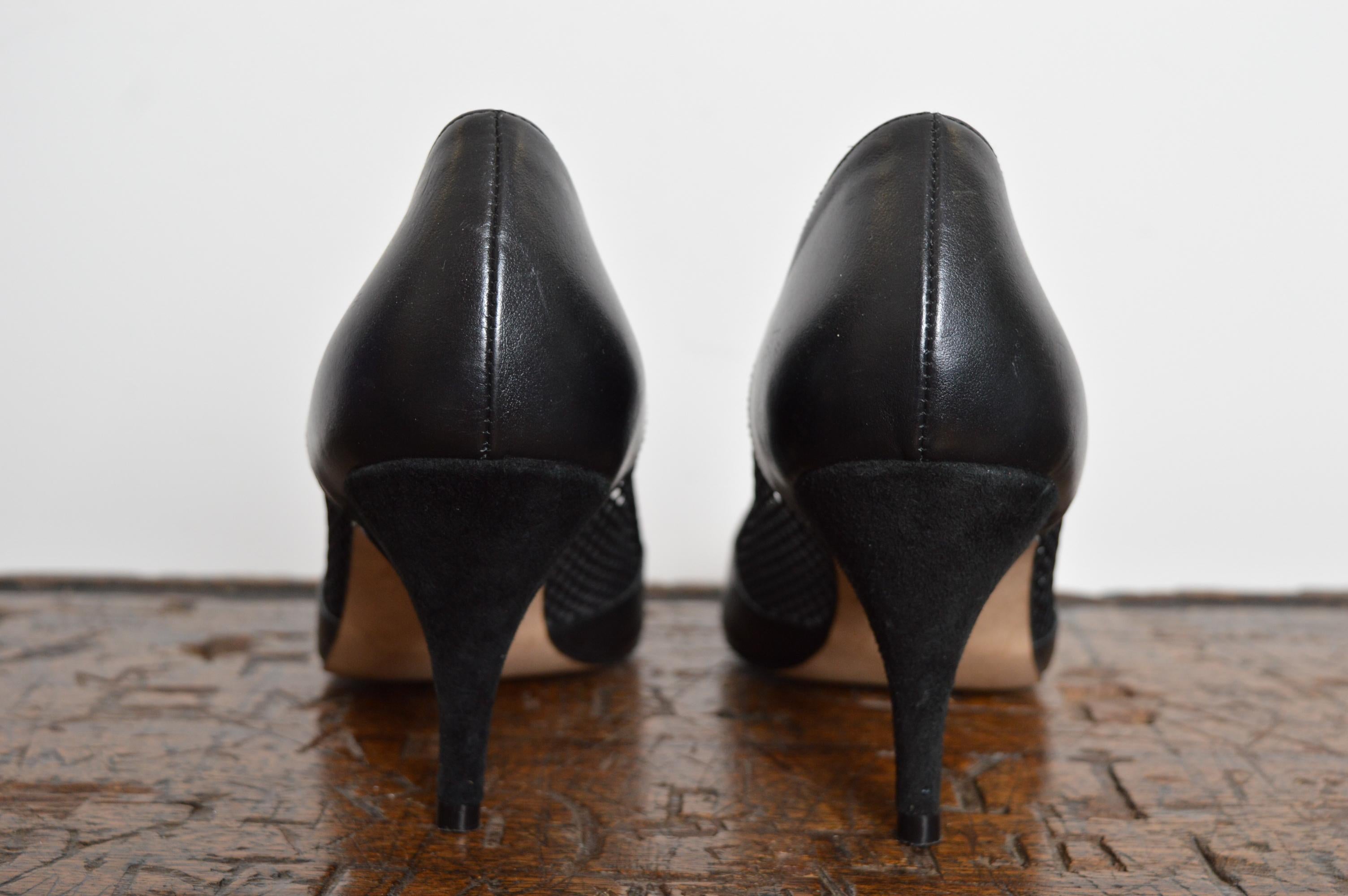 Ashley Williams Red Or Dead Black Mesh Pointed Mouse Face Novelty Court Heels For Sale 7