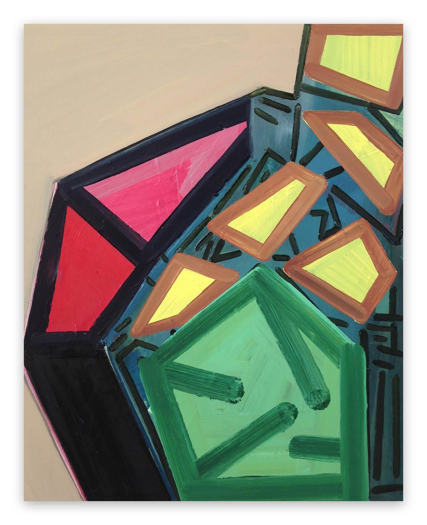 Intersection (Abstract Painting)

Oil on panel - Unframed

Ashlynn Browning's recurring use of grids, networks may recall architectural structures, but these are only created in response to the paint as she works, instinctively.

Colors, which play