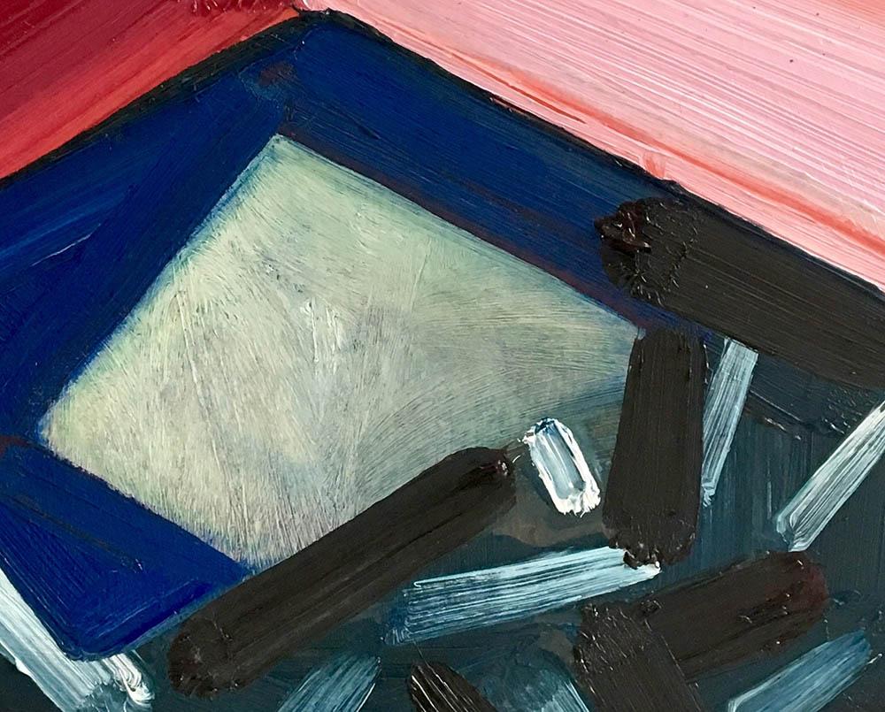 Objet de la mer (peinture abstraite) - Abstrait Painting par Ashlynn Browning