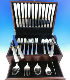 Ashmont Gold by Reed & Barton Sterling Silver Flatware Set for 12 56 Pcs Dinner