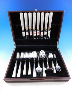 Ashmont Gold by Reed & Barton Sterling Silver Flatware Set Service 36 Pcs Dinner