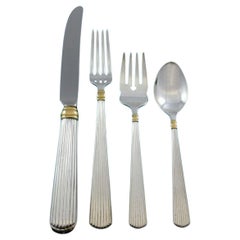 Juego de Cubiertos de Plata de Ley Ashmont Gold by Reed & Barton Servicio de Cena de 36 Piezas
