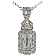 Ashoka 1.10 Carat Diamond Gold Pendant Necklace