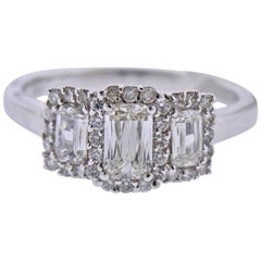 Ashoka 1.38 Carat Diamond Gold Engagement Ring