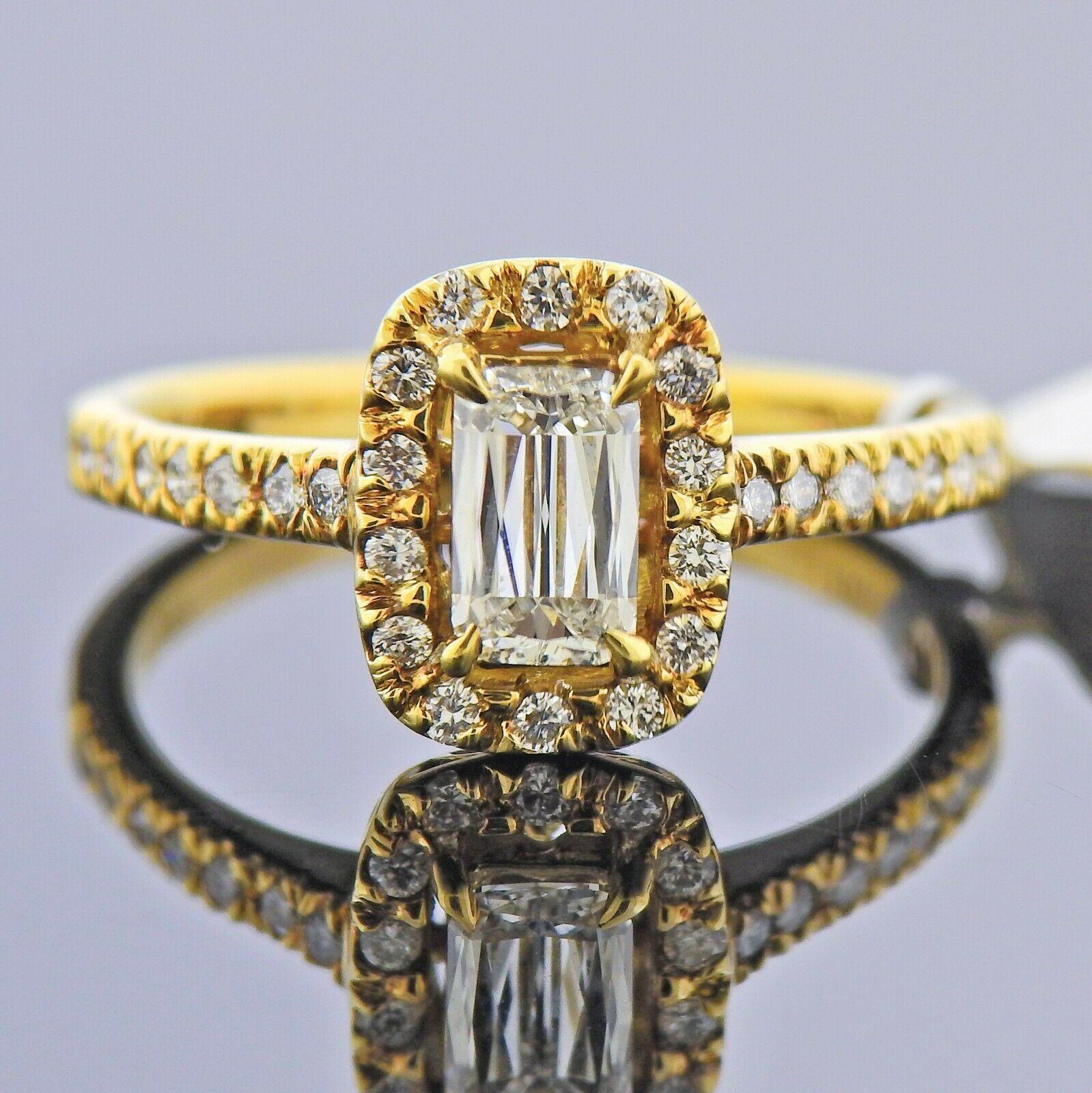 Women's Ashoka Diamond Gold Engagement Ring