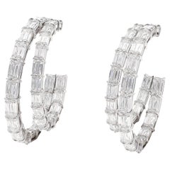 ASHOKA Spiral Diamond Hoop Earrings