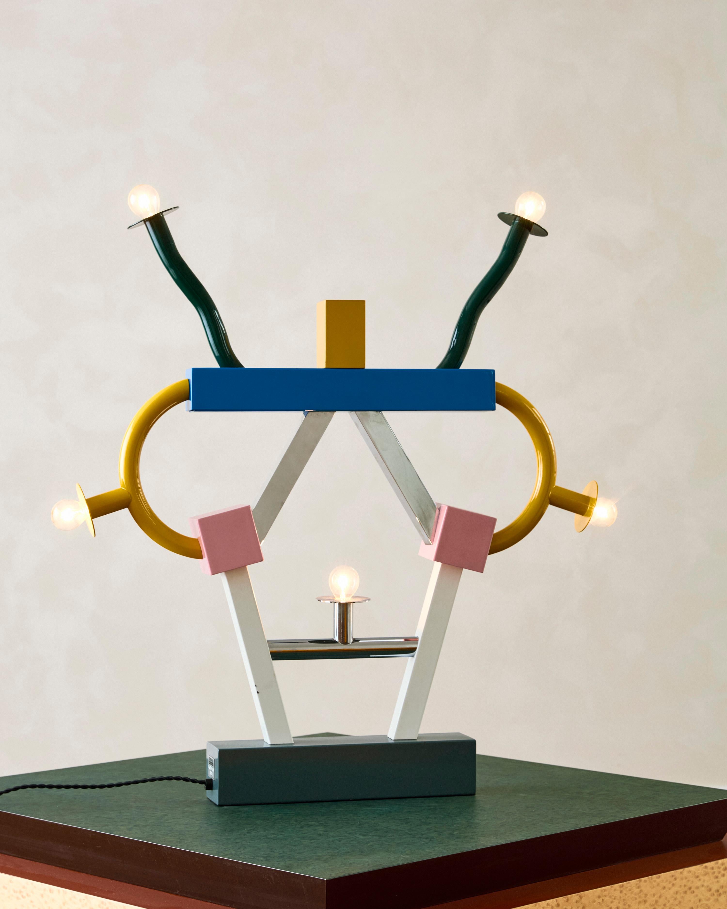 Lámpara de mesa Ashoka de Ettore Sottsass para Memphis Milano Moderno de mediados de siglo en venta