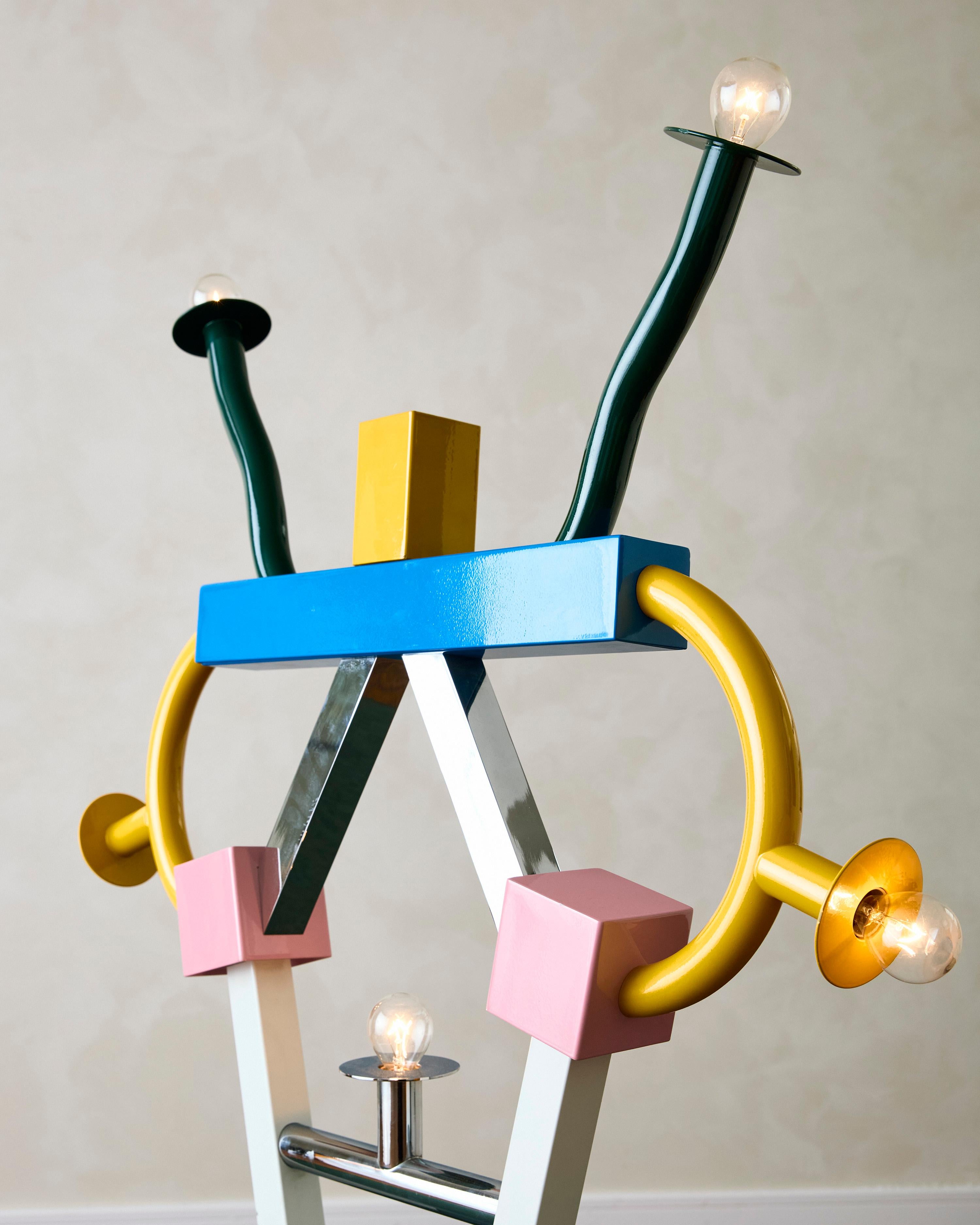 Lámpara de mesa Ashoka de Ettore Sottsass para Memphis Milano siglo XX en venta