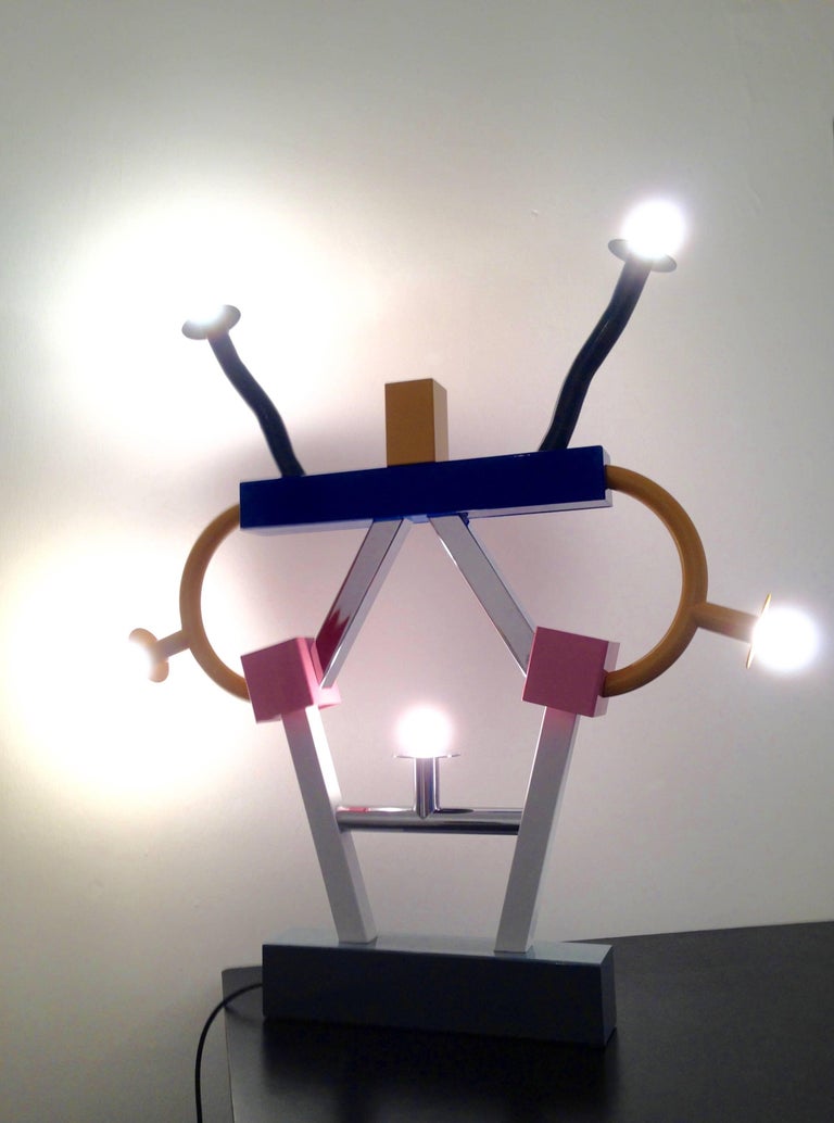 Post-Modern Ettore Sottsass ASHOKA Table Lamp for MEMPHIS srl For Sale