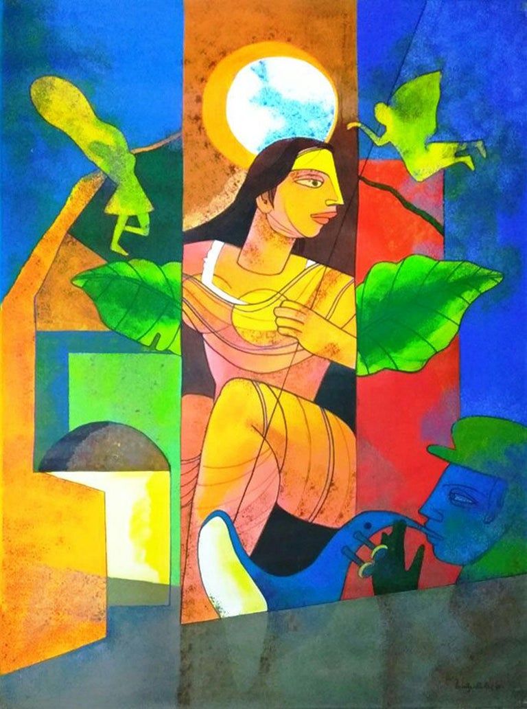 Ashoke Mullick Woman On The Window Under The Moon Angels