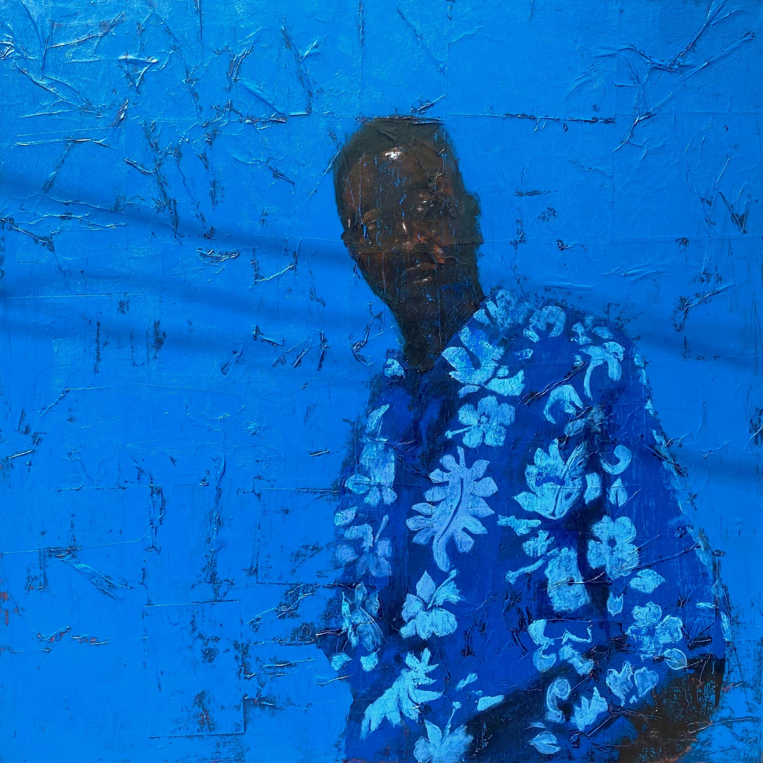 Ashola'sa Daniel Portrait Painting - Blue is Cool, Negro Are Cool