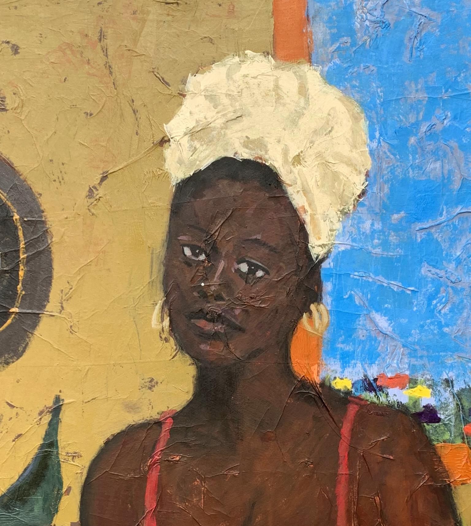 Coffee Break 2 - Contemporary Painting by Ashola'sa Daniel