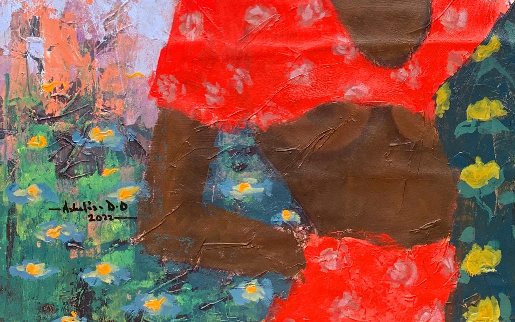Soul Sisters 2 - Contemporain Painting par Ashola'sa Daniel