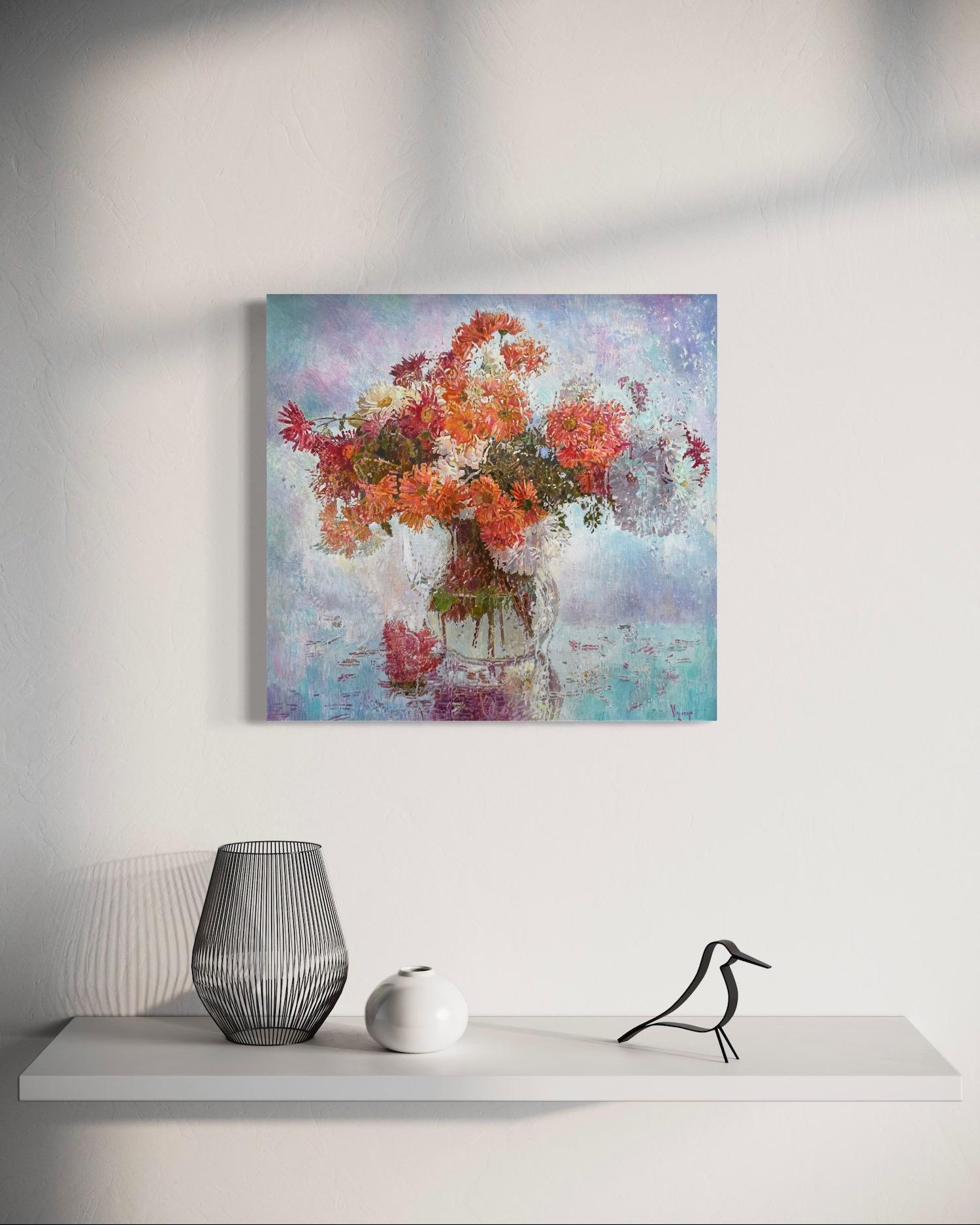 Artist: Ashot Muradyan
Work: Original Painting, Handmade Artwork, One of a Kind 
Medium: Oil on Linen
Year: 2025
Style: Impressionism 
Title: Daisies 
Size: 21