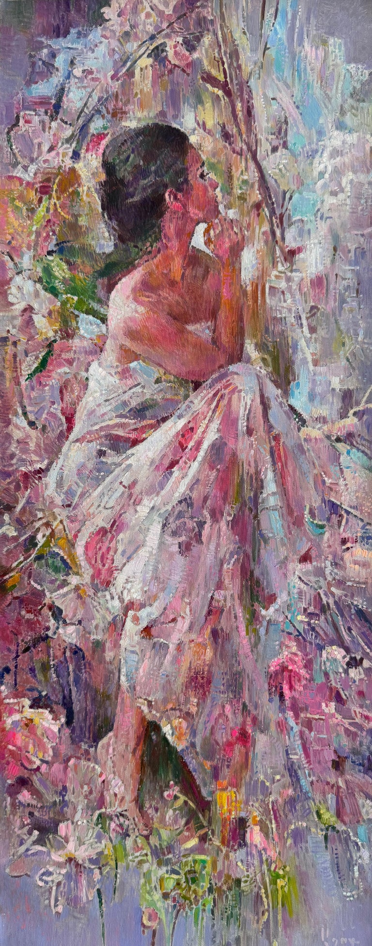 Ashot Muradyan - Fleeting Spring Women Figurative Oil Painting, Handmade  Artwork, One of a Kind For Sale at 1stDibs, image size:768x1950