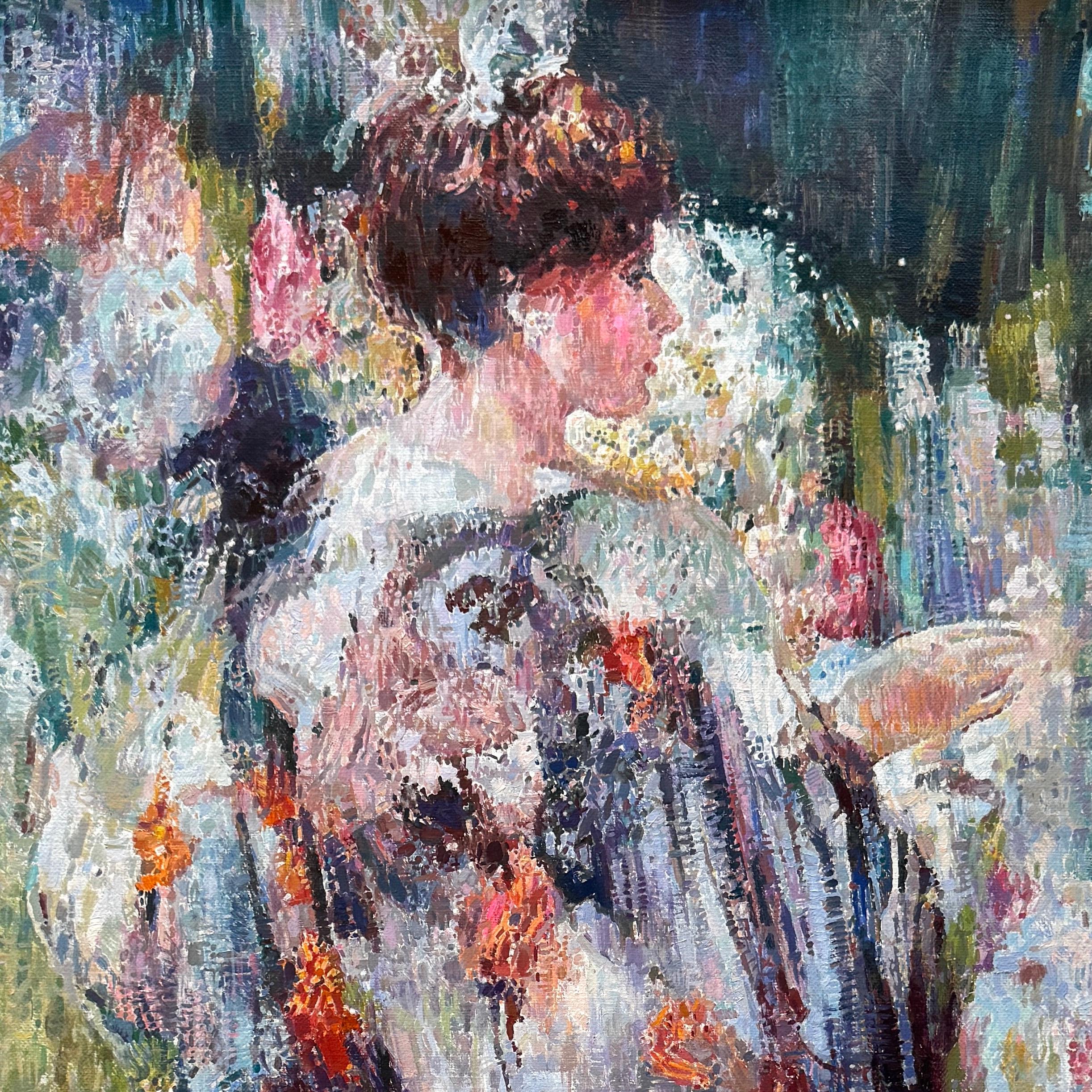 Grace, Retrato de Mujer, Arte Figurativo Pintura al Óleo Original, Obra de arte hecha a mano - Painting de Ashot Muradyan