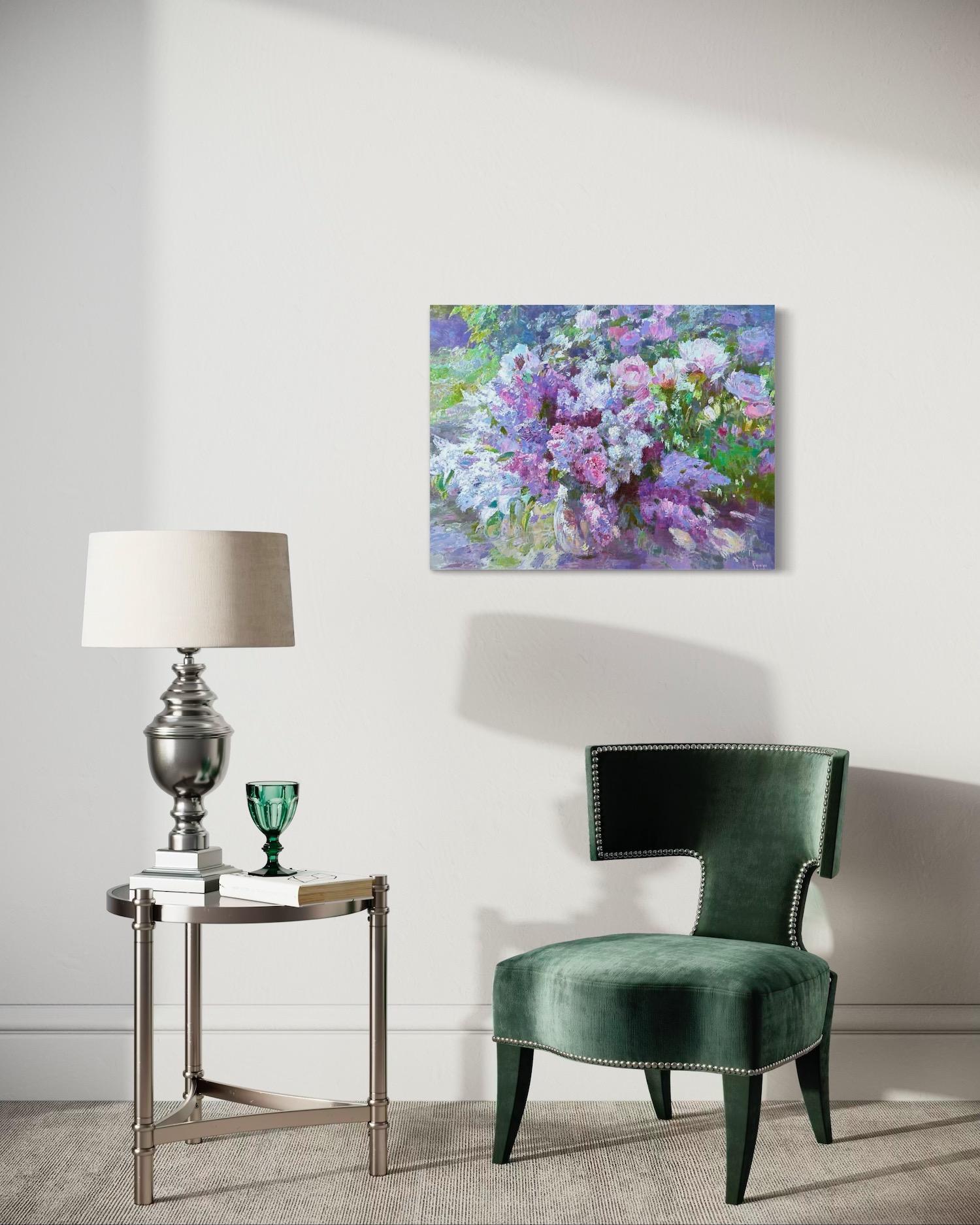 Artist: Ashot Muradyan
Work: Original Painting, Handmade Artwork, One of a Kind 
Medium: Oil on Linen
Year: 2025
Style: Impressionism 
Title: Lilacs
Size: 19.5