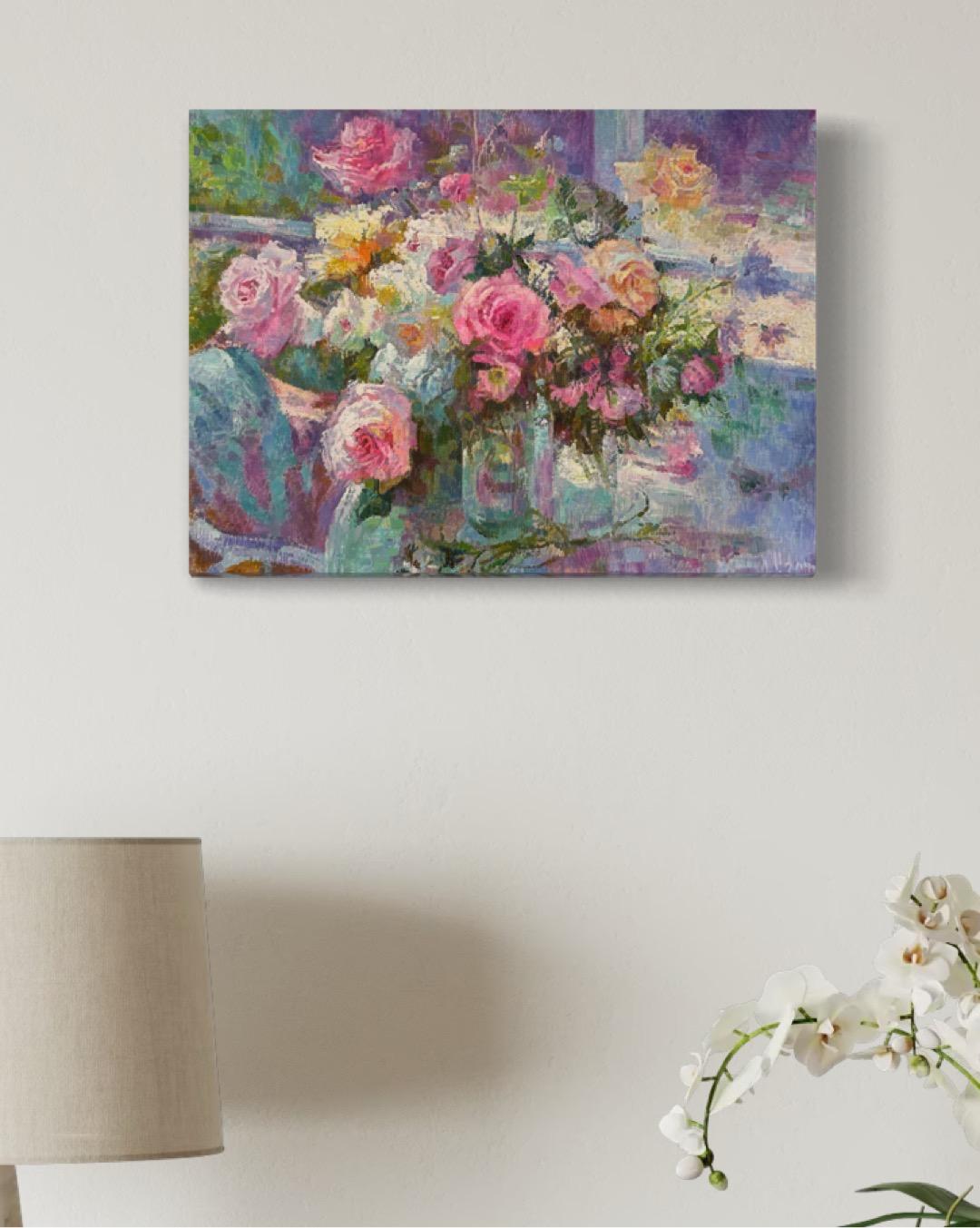 Flowers oil Painting, Impressionism
Artist: Ashot Muradyan
Work: Original Painting, Handmade Artwork, One of a Kind 
Medium: Oil on Linen
Year: 2025
Style: Impressionism, 
Subject: Roses
Size: 15.5
