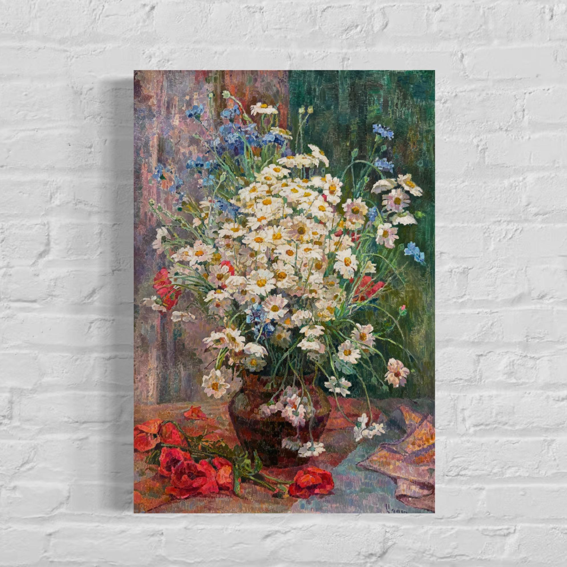Campo di fiori pittura ad olio, Impressionismo
Artista: Ashot Muradyan
Lavoro: Pittura originale, opera d'arte fatta a mano, pezzo unico 
Mezzo: Olio su lino
Year: 2025
Stile: Impressionismo, 
Oggetto: Natura morta con margherite
Dimensioni: 25,5