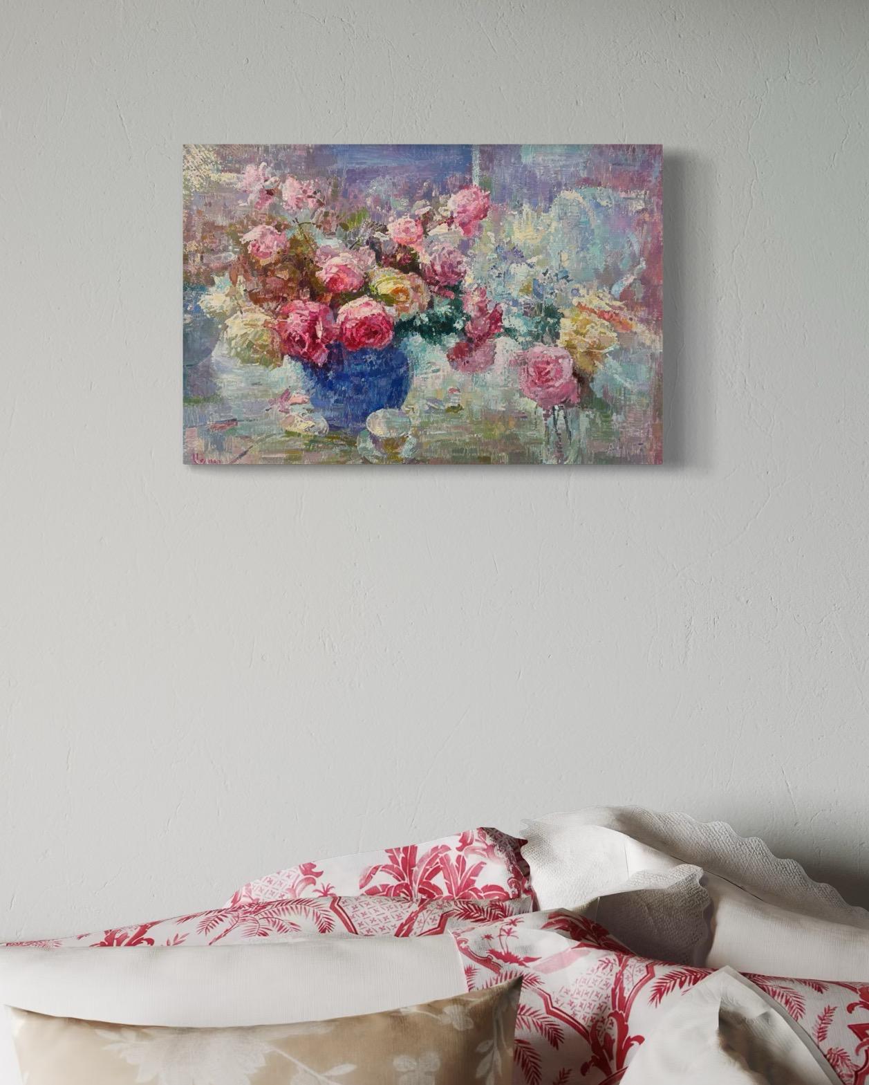 Flores Pintura al óleo, Impresionismo
Artista: Ashot Muradyan
Obra: Pintura original, Obra de arte hecha a mano, Única en su género 
Técnica Óleo sobre lino
Año: 2025
Estilo: Impresionismo, 
Tema: Rosas
Tamaño: 14