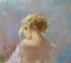 Femme à la lumière du soleil, peinture à l'huile originale, œuvre d'art faite à la main, exemplaire unique