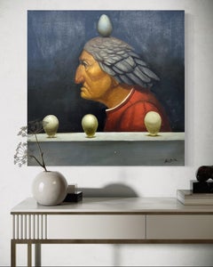 In Memory of Dante Figurative Surrealism Original oil Painting