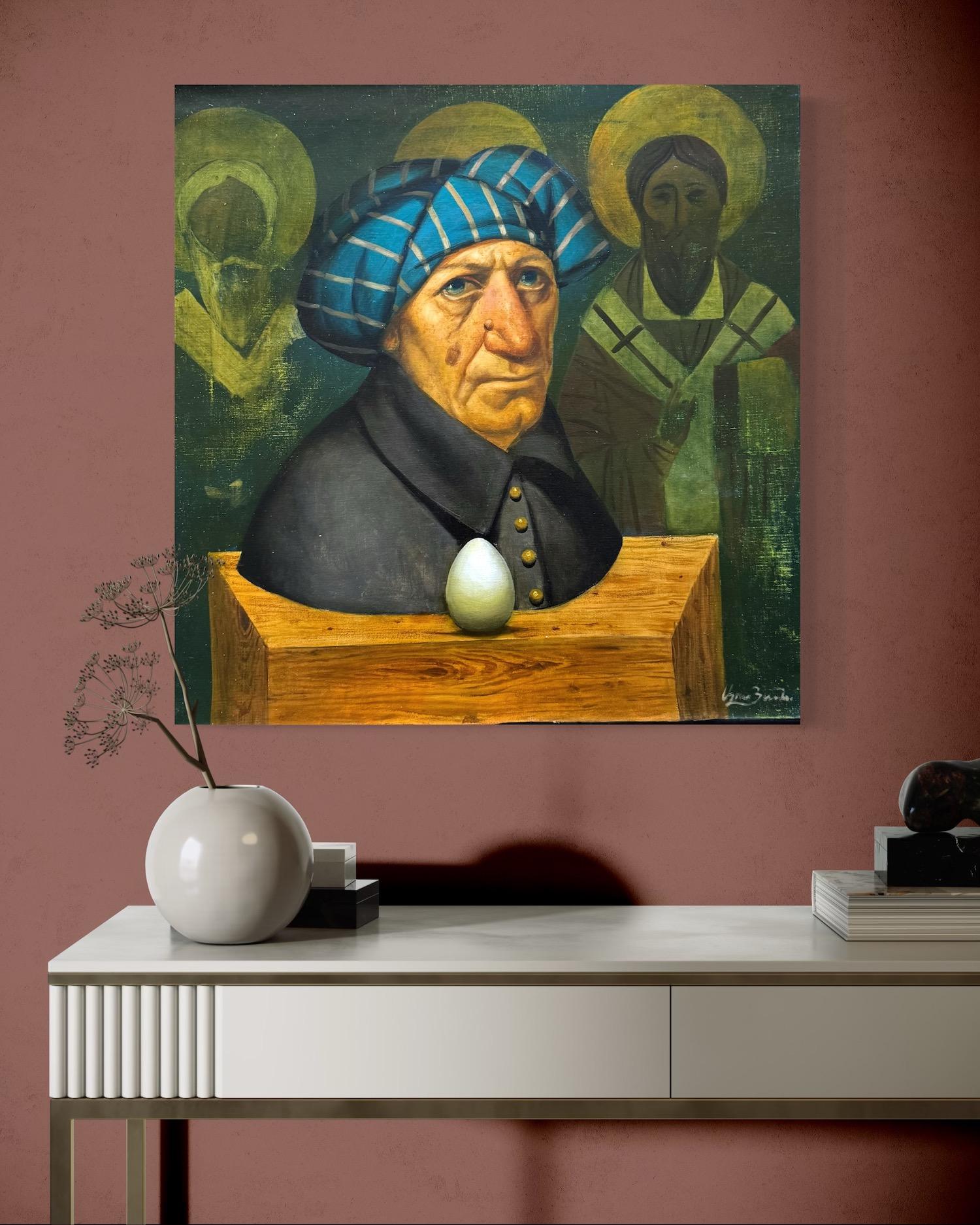 Figurative Surrealism Original Painting
Artistics : Ashot Yan
Oeuvre : Peinture à l'huile originale, œuvre d'art faite à la main, unique en son genre
Médium : Huile sur lin,
Année : 2023
Style : Portrait Surréalisme, 
Titre : En mémoire de
