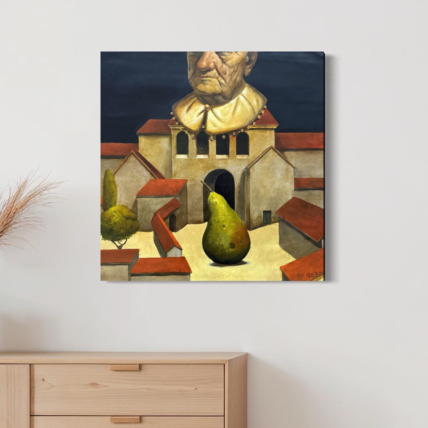 Portrait de maire Surréalisme Peinture à l'huile originale en vente 3