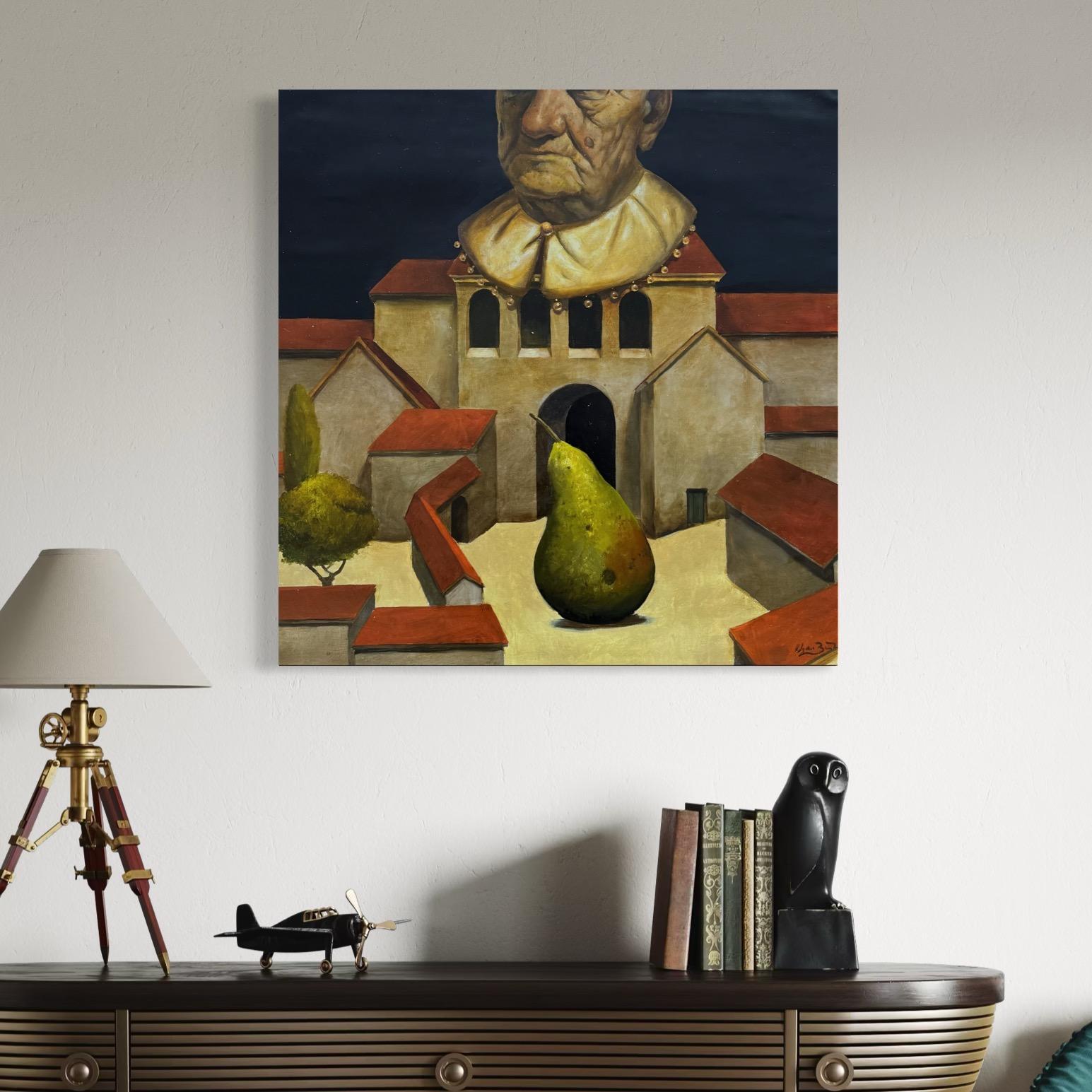 Portrait de maire Surréalisme Peinture à l'huile originale en vente 4