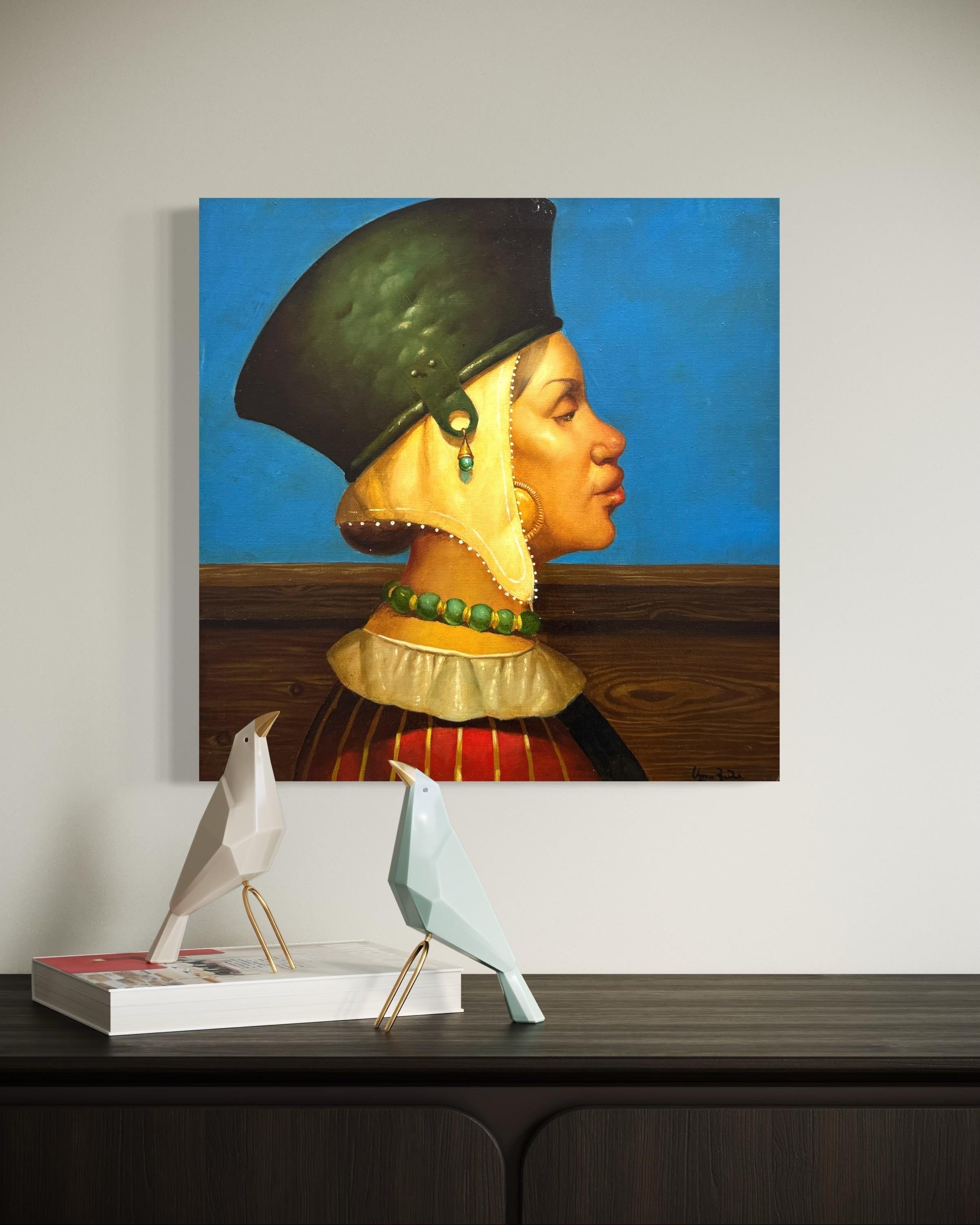 Muse, Porträt, Original-Ölgemälde, Unikat im Angebot 6