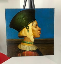 Musa, Retrato, Pintura al óleo original, Único en su género