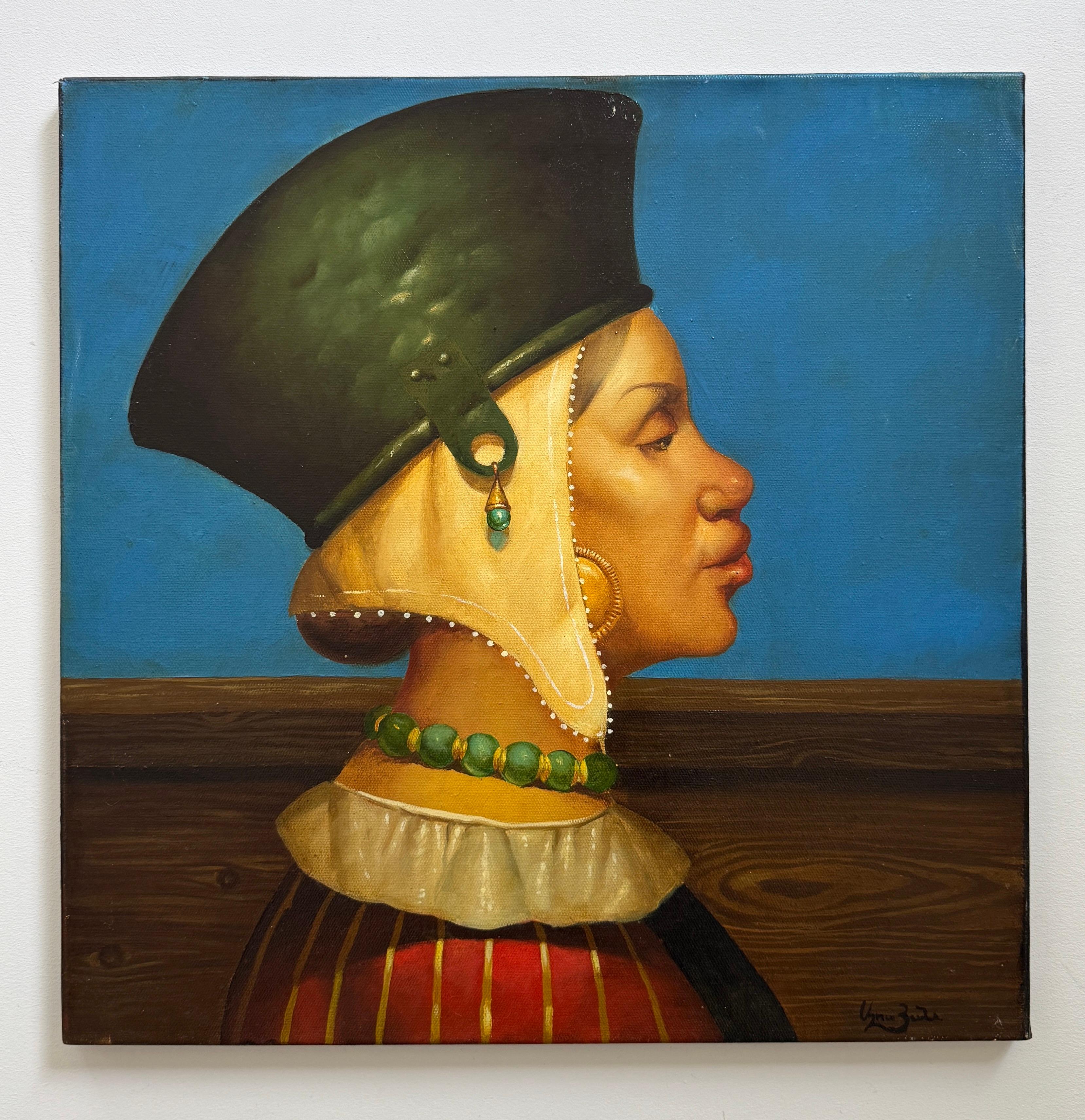 Künstler: Ashot Yan
Werk: Original Ölgemälde, Handgemachtes Kunstwerk, Unikat
Medium: Öl auf Leinen,
Jahr: 2018
Stil: Porträt, 
Thema: Muse,
Größe: 19