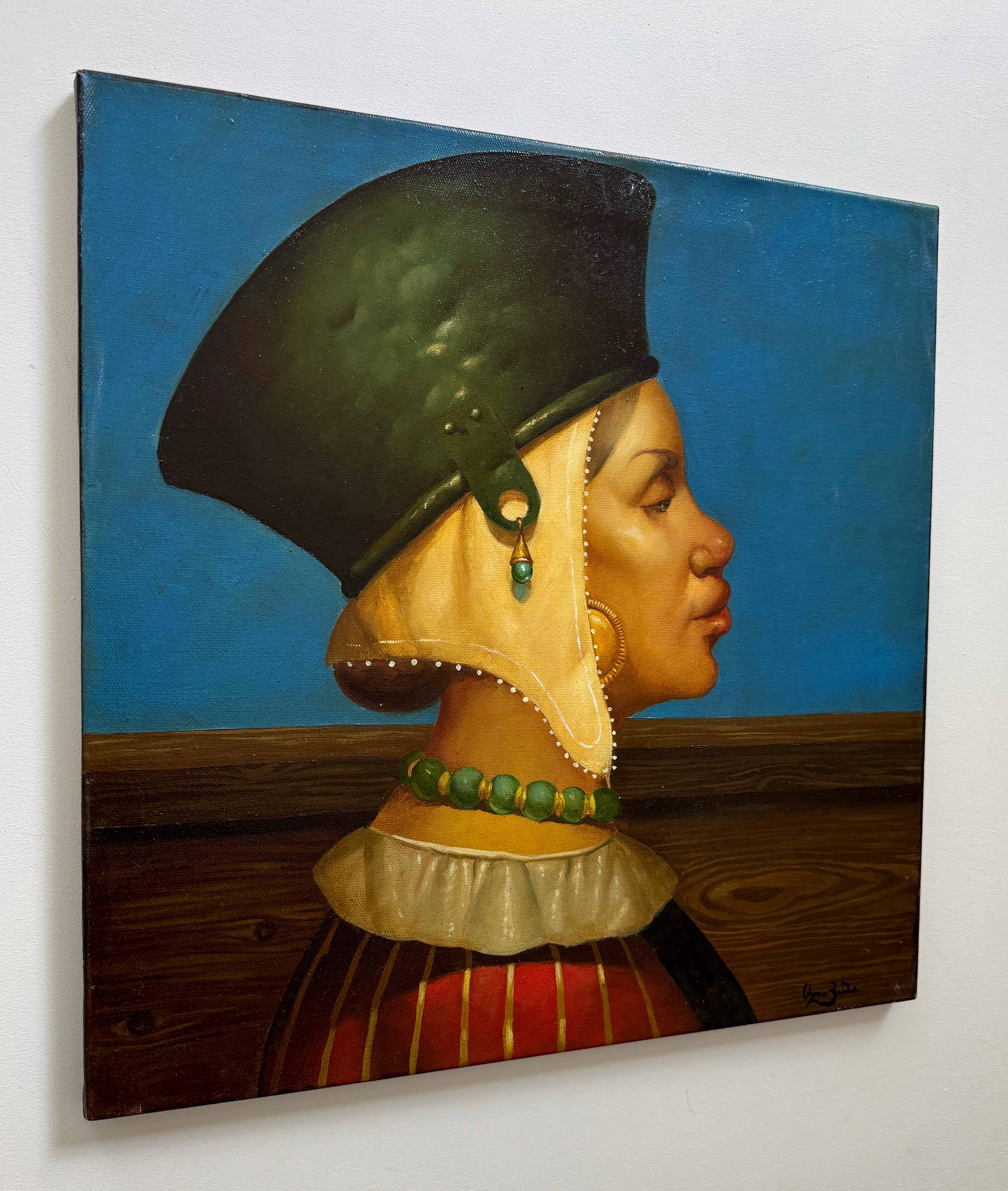 Muse, Porträt, Original-Ölgemälde, Unikat im Angebot 1