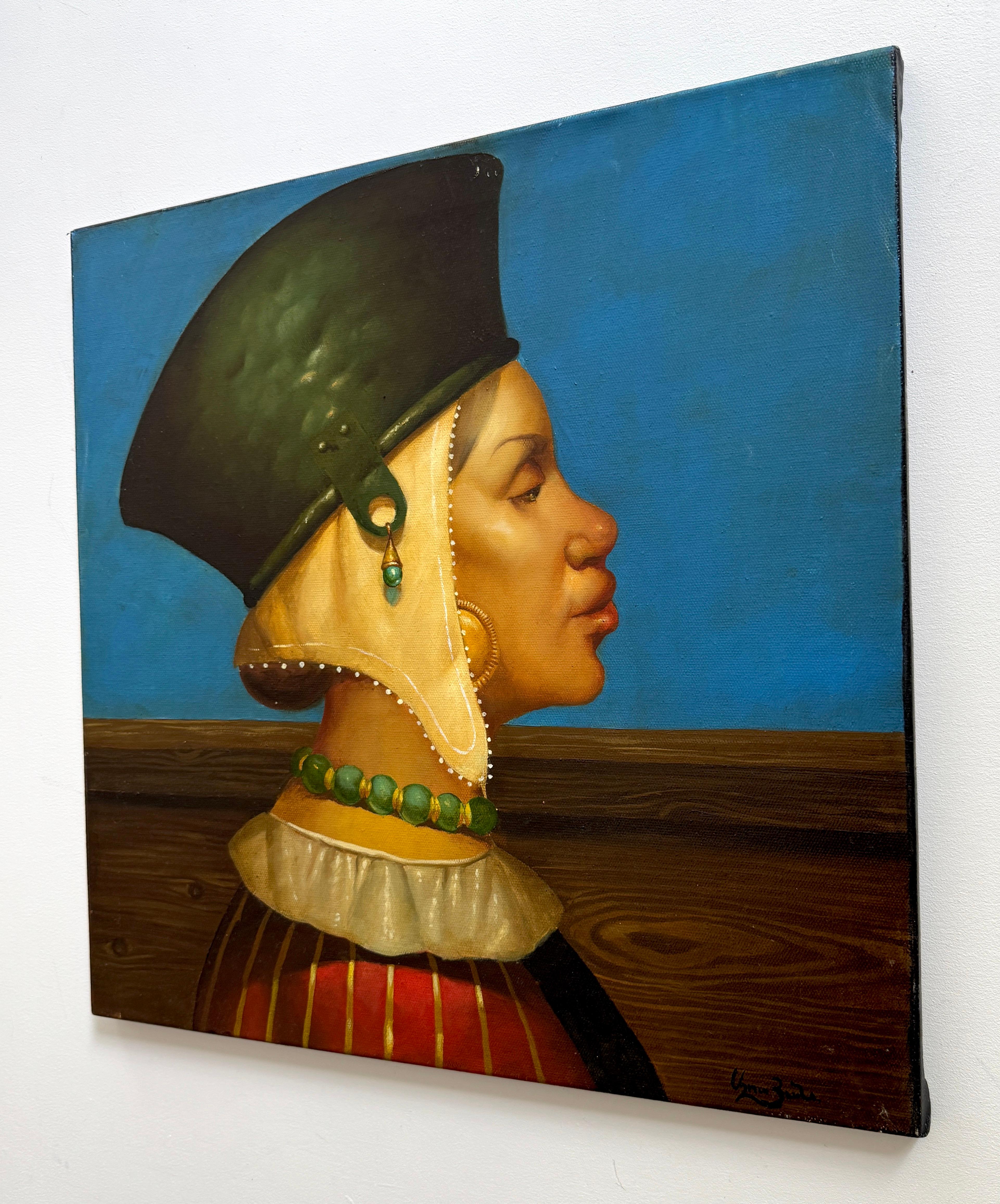 Muse, Porträt, Original-Ölgemälde, Unikat im Angebot 2