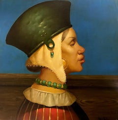 Musa, Retrato, Pintura al óleo original, Único en su género