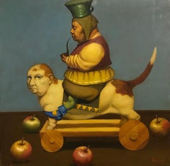Performance, Figurative Surrealism, Original oil Painting